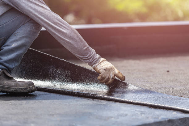Professional Basement Waterproofing technician working in Myersville, MD